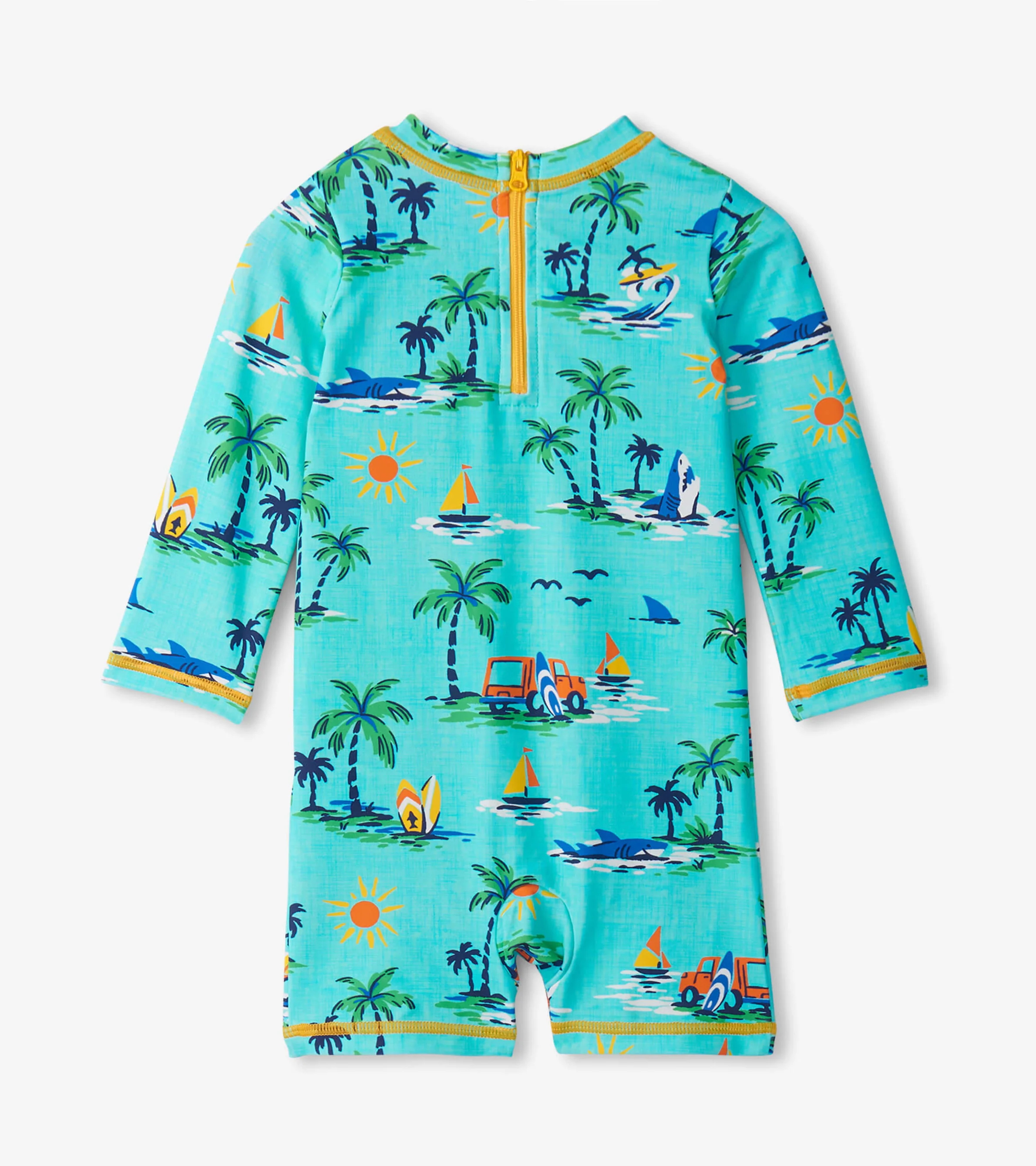 Baby Boys Vintage Holiday One-Piece Rashguard - Image 3