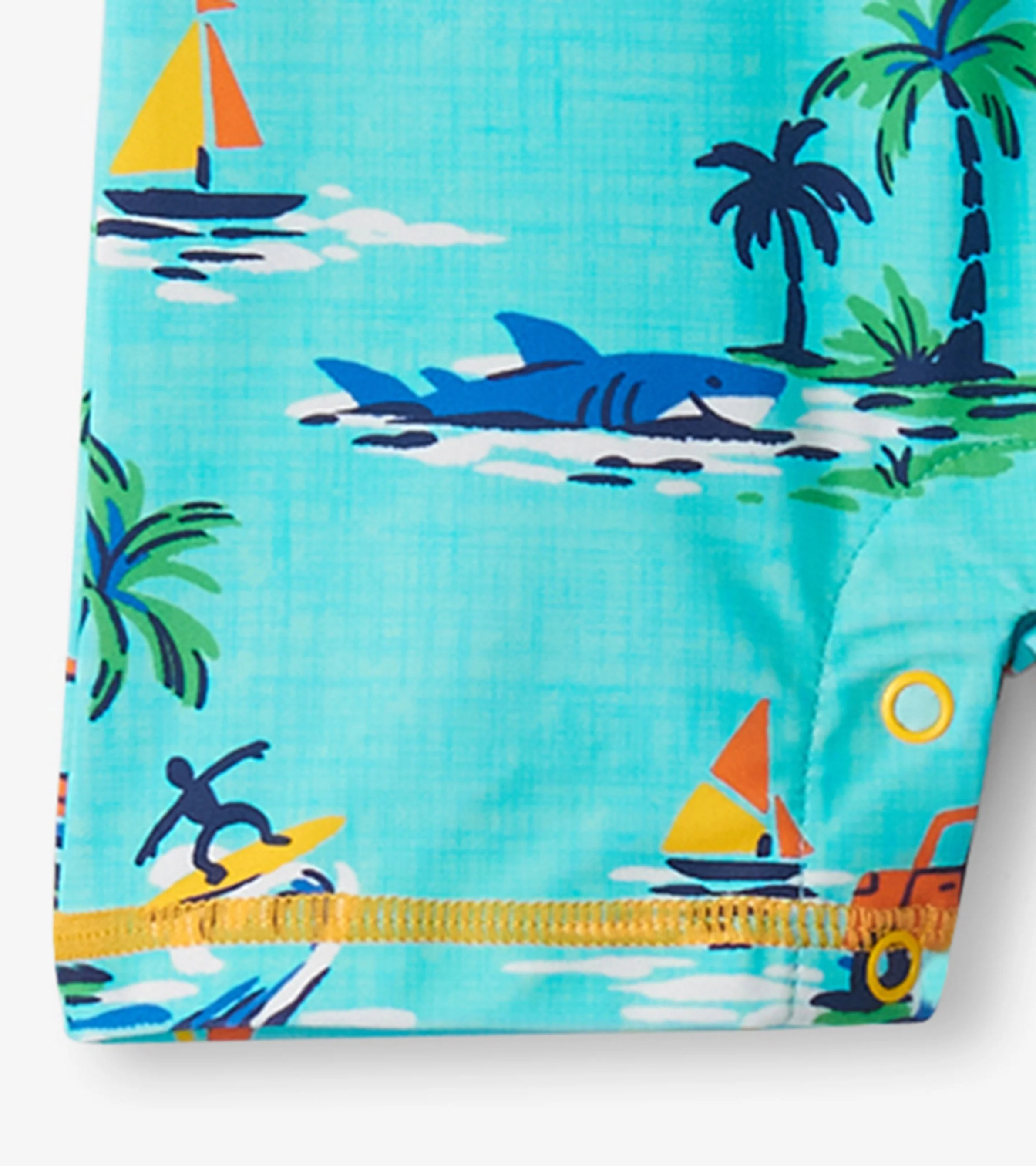 Baby Boys Vintage Holiday One-Piece Rashguard - Image 5