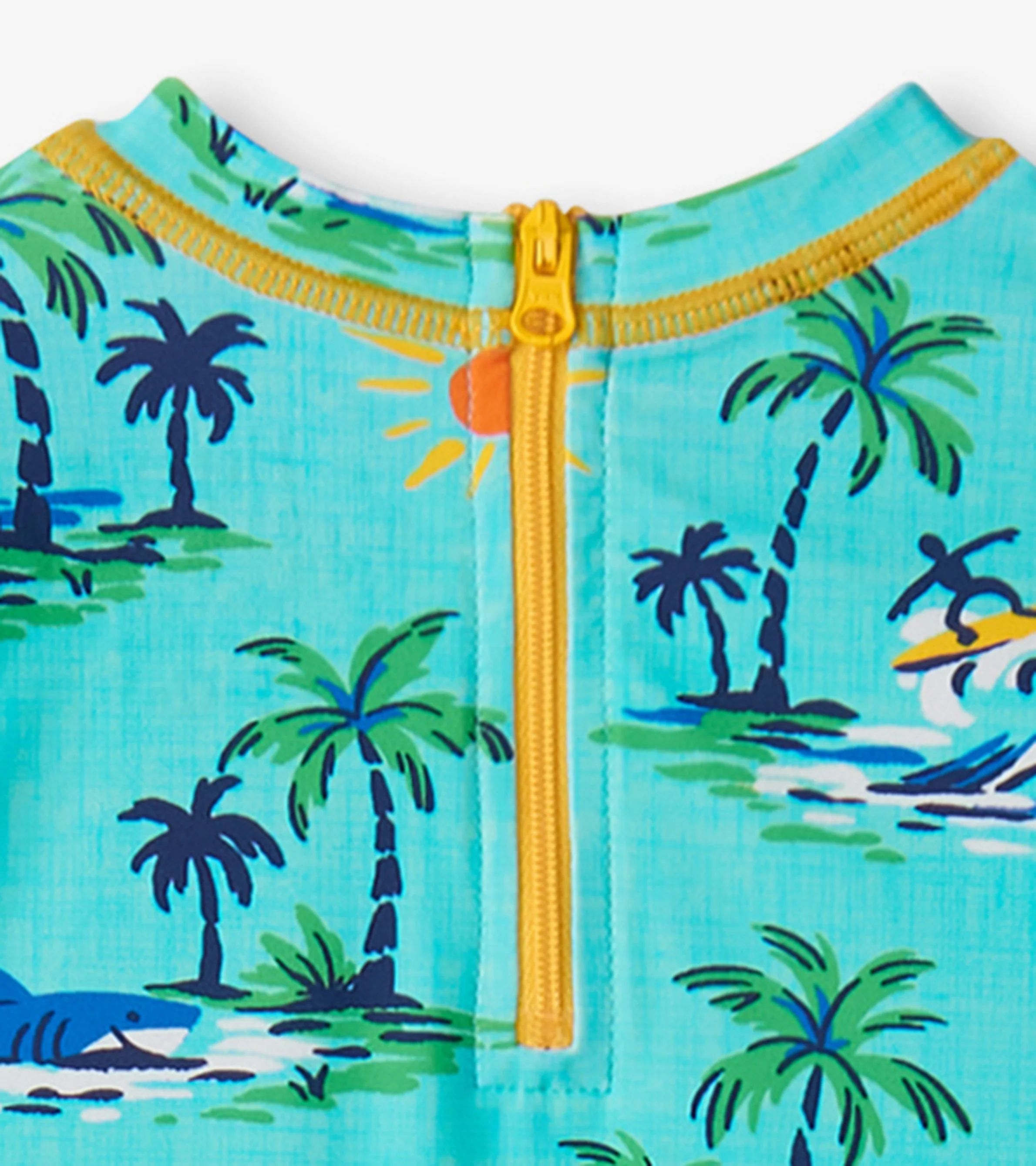 Baby Boys Vintage Holiday One-Piece Rashguard - Image 6