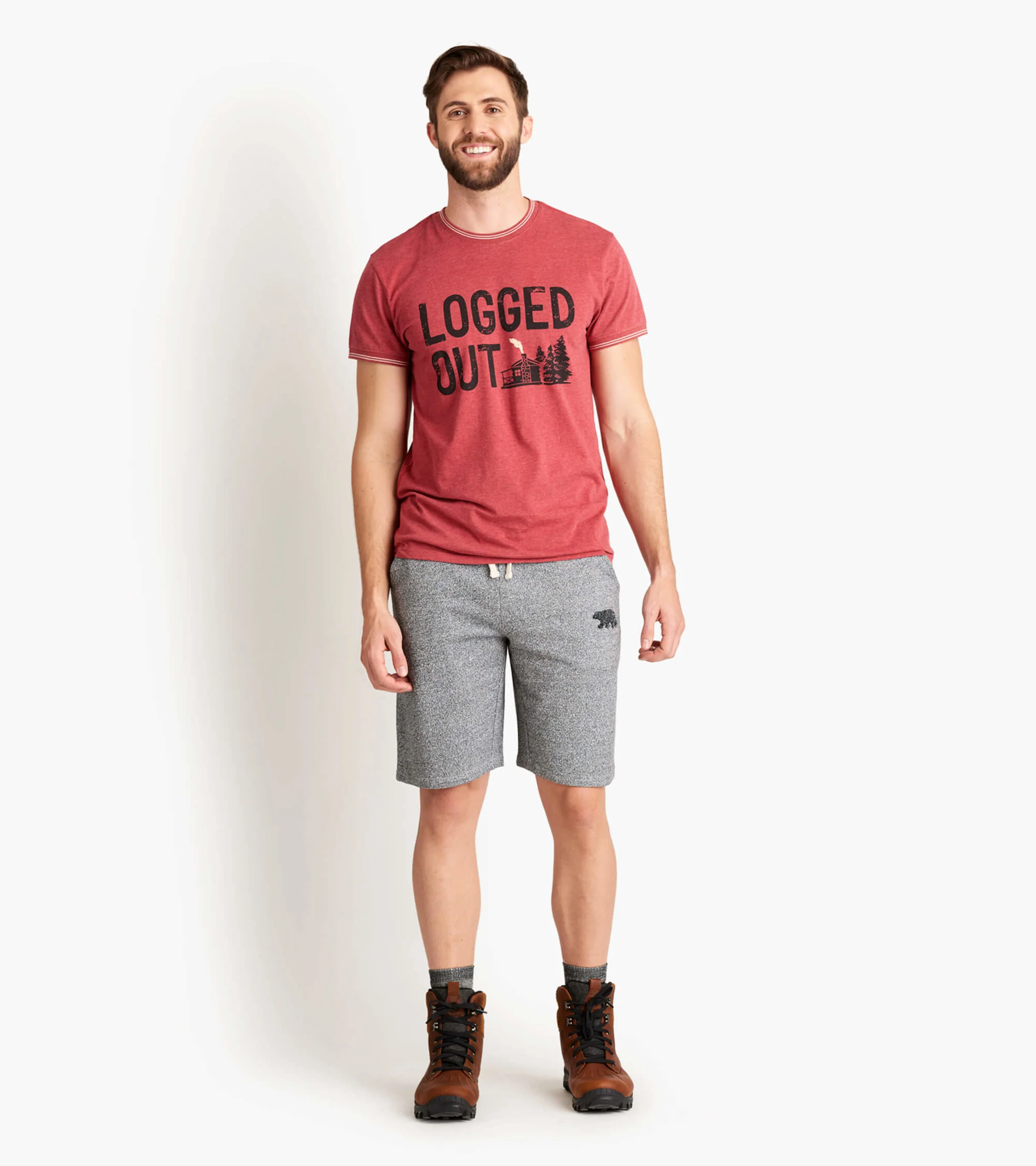 Marled Grey Bear Men's Heritage Shorts - Image 3