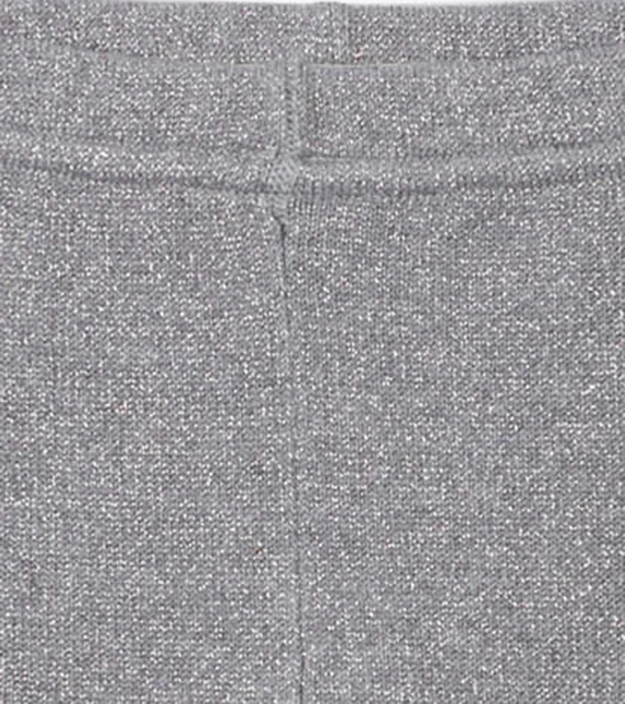 Baby Silver Glitter Cable Knit Leggings - Image 4