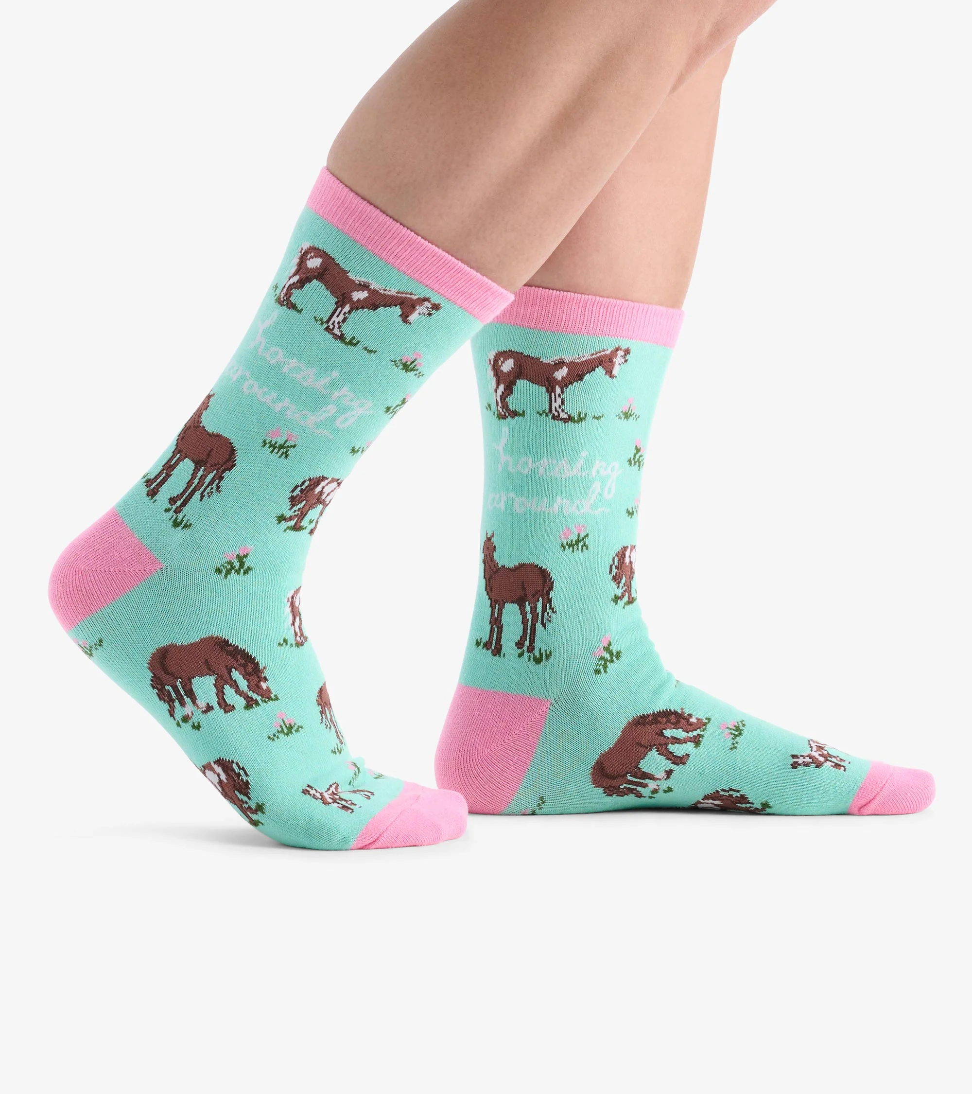 Women's Horsing Around Crew Socks - Image 3
