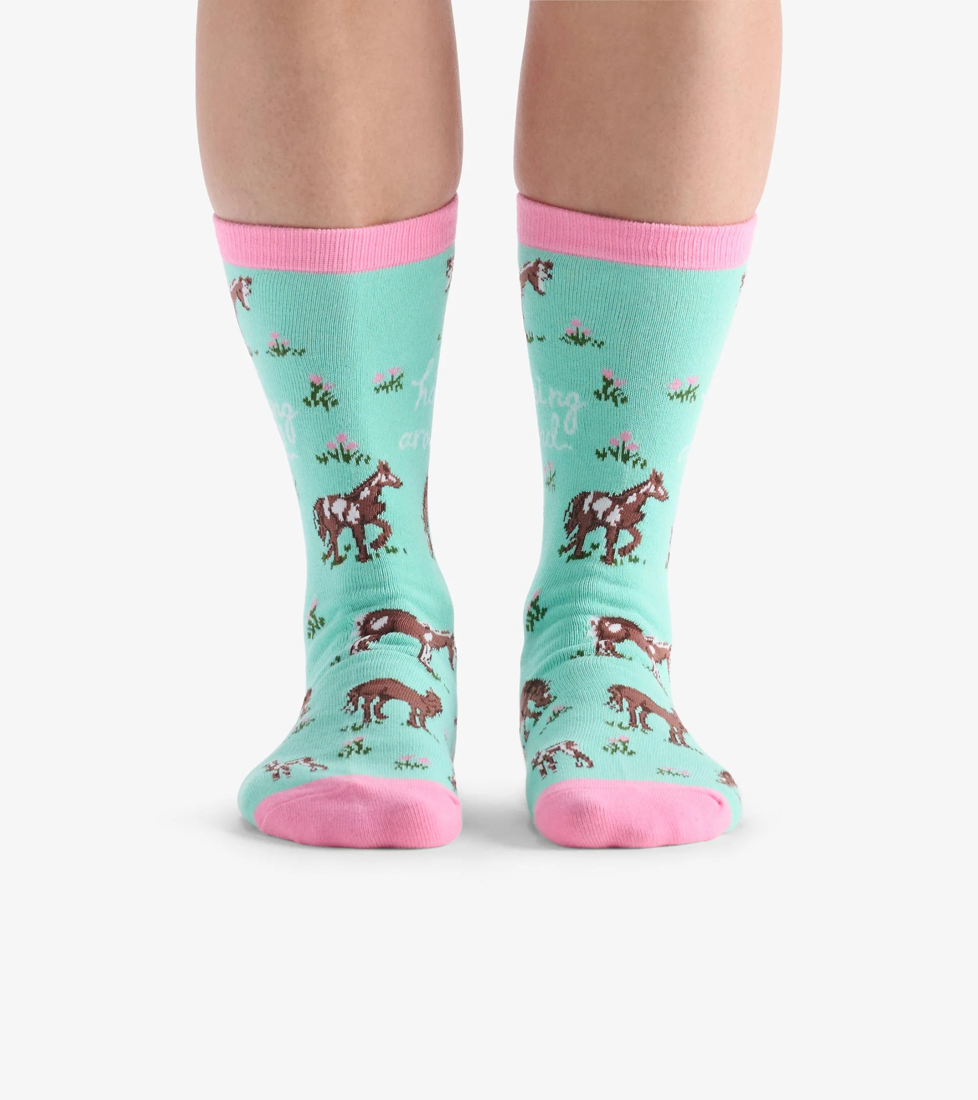 Women's Horsing Around Crew Socks - Image 4